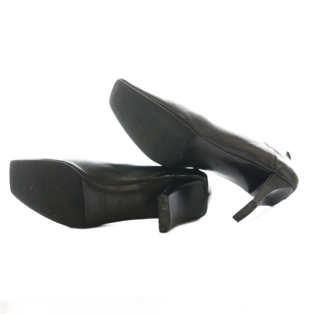 ジルサンダー JIL SANDER アンクルリングパンプス レザー 38 黒
