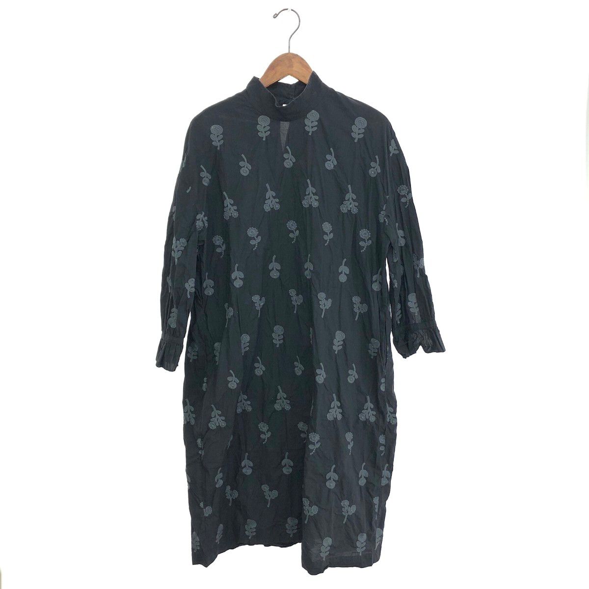 mina perhonen ミナペルホネン bonheur/長袖ワンピース サイズ:38 花柄