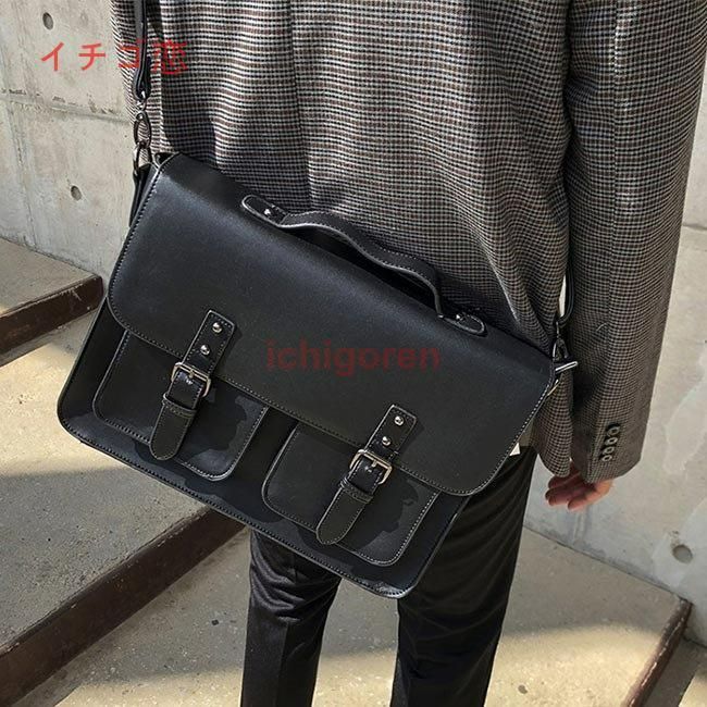 メンズ ショルダーバッグ PUバッグ メッセンジャーバッグ A 4 ビジネスバッグ セカンドバッグ ブリーフケース カバン レザーバッグ ハンドバ