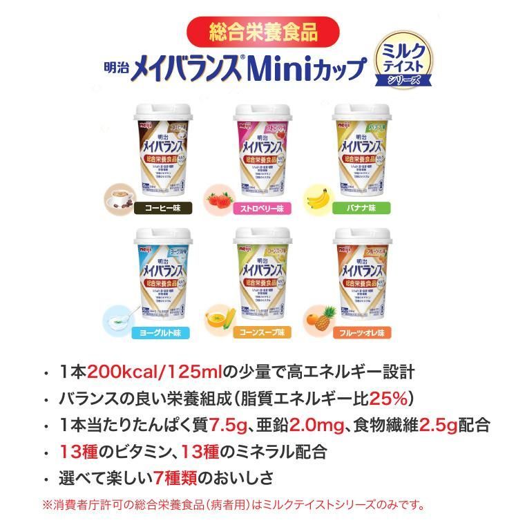 メイ ンス 栄養補助食品 ンスMiniカップ ミルクテイスト アソートBOX 72本入 4種×6本x 2424032 明治 │ 高齢者 介護食 ハイカロリー