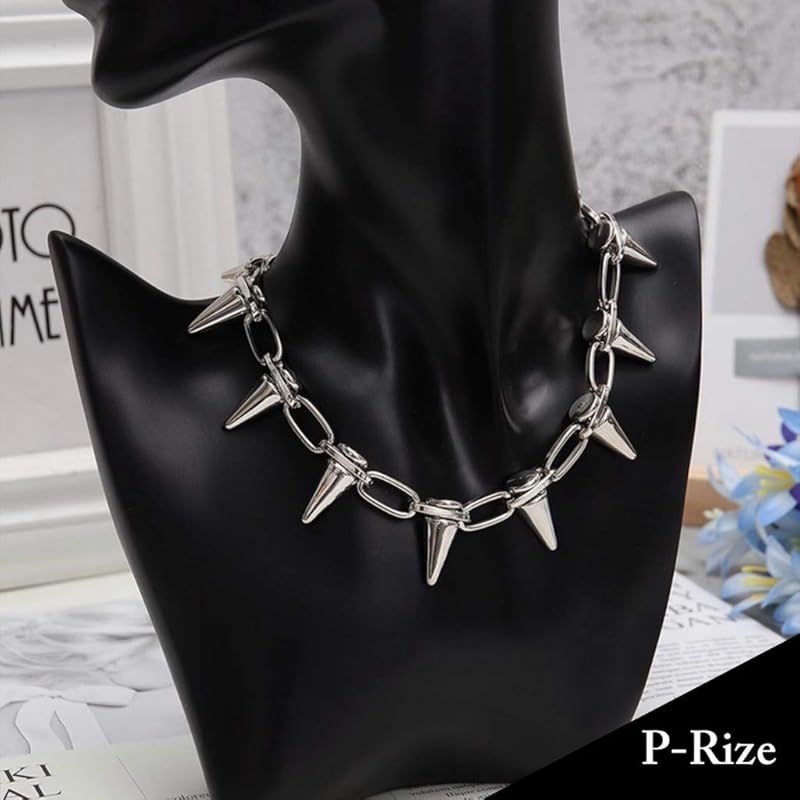 新品】 [P-Rize] トゲトゲ ネックレス スタッズ チェーンタイプ メンズ
