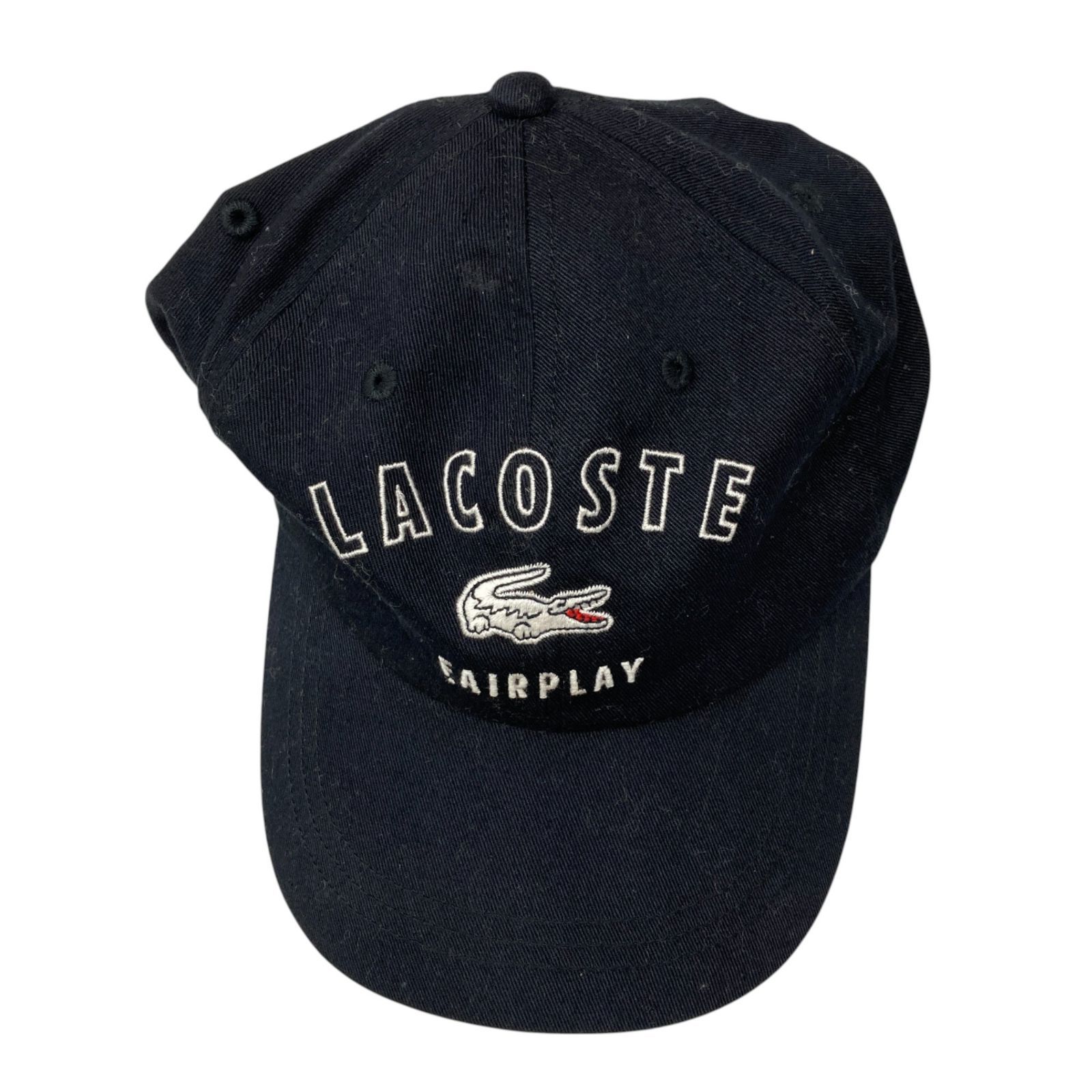 LACOSTE ラコステ 白 黒 キャップ帽 58 cm