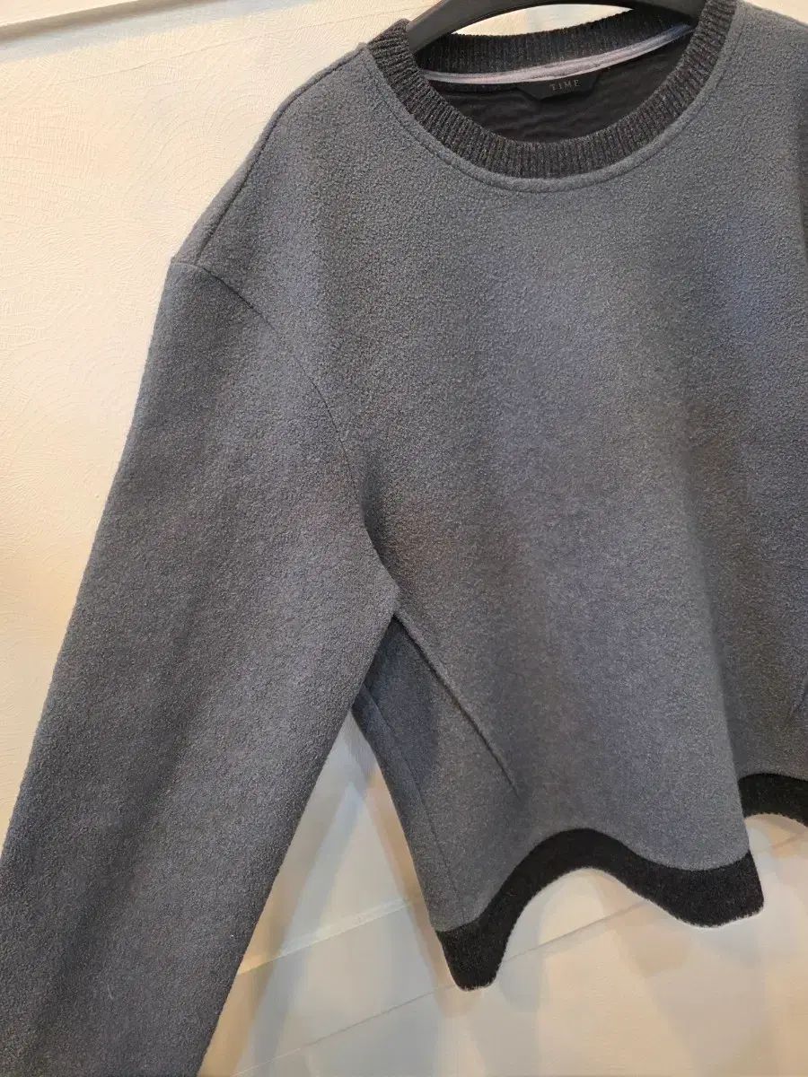  TIME グレー ウール ニット Tシャツ 長袖 Tシャツ カットソー