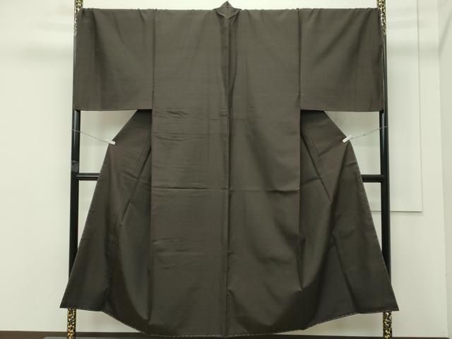 上 男性 紬 羽織セット キングサイズ 着物 海松茶色 羽織 利休色 s 6