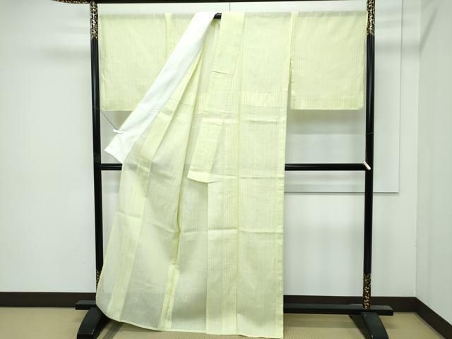平和屋本店＊極上 夏物 本場小千谷ちぢみ 間道 古新織物謹製 証紙付き