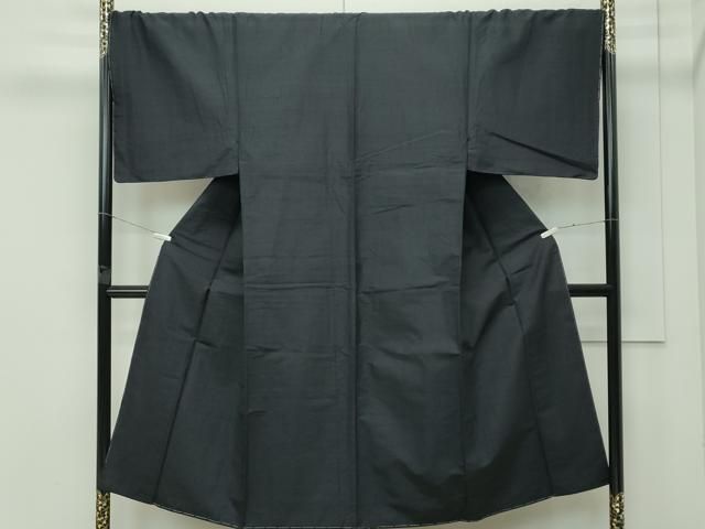 上 男性 紬 アンサンブル キングサイズ 色無地 蝋色 s 6