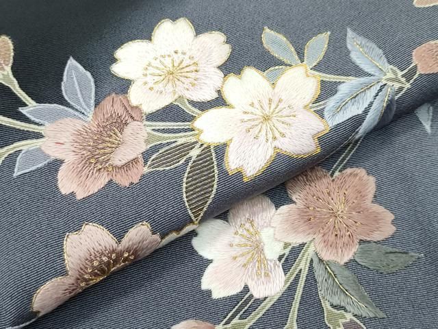 平和屋本店●極上 世界的ファッションデザイナー 山本寛斎 kansaiブランド 訪問着 刺繍 黒地 金彩 やまと誂製 逸品 未使用 CZAA4532s6 平和屋本店○極上 世界的ファッションデザイナー 山本寛斎 kansai