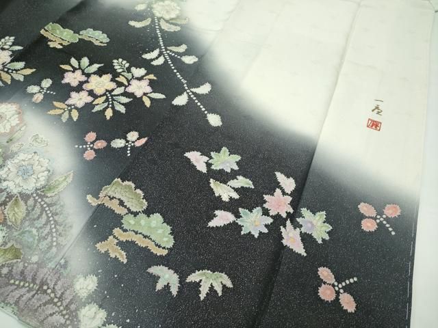 平和屋本店○極上 吉乃一廉 幻の辻が花 訪問着 辻が花 絞り 暈し染め