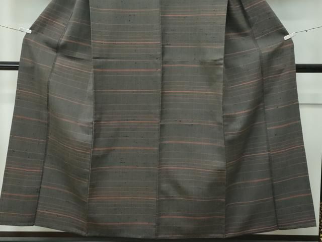 平和屋本店○希少 ざざんざ織 伊兵衛織 単衣 横段文 逸品 CZAA4677s6