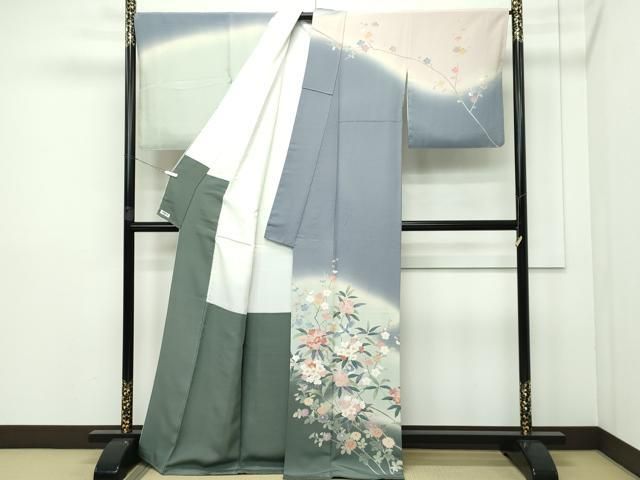 平和屋本店○極上 十日町 加賀草木友禅の第一人者 田村哲彦 訪問着