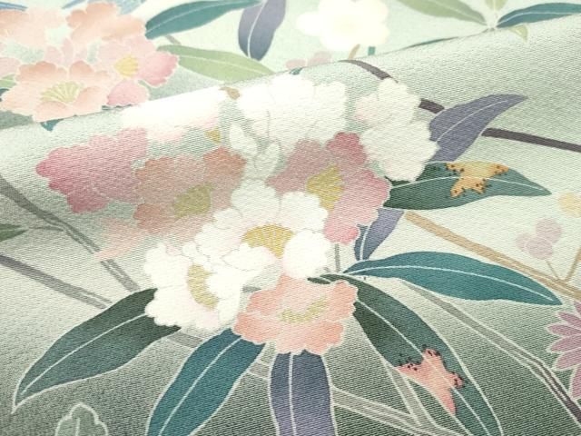 平和屋本店○極上 十日町 加賀草木友禅の第一人者 田村哲彦 訪問着