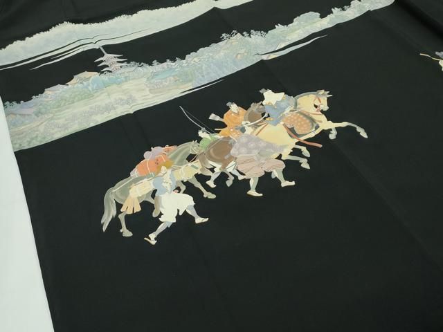  上 加賀友禅の巨匠 初代 由水十久 黒留袖 戦 s 6 黒留袖 着物