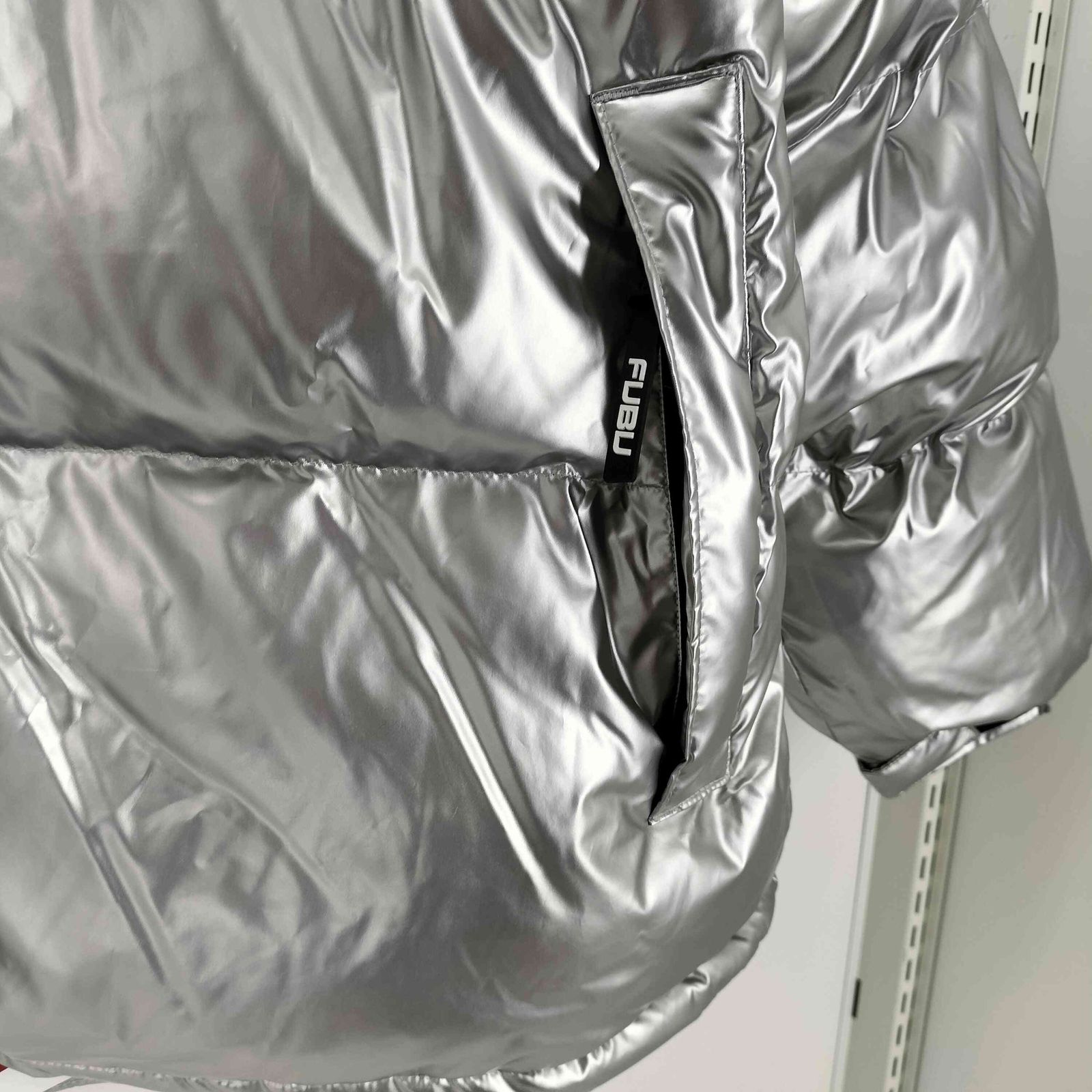 フブ FUBU NYLON PUFFER HOODED JACKET/フード付きナイロンパファー