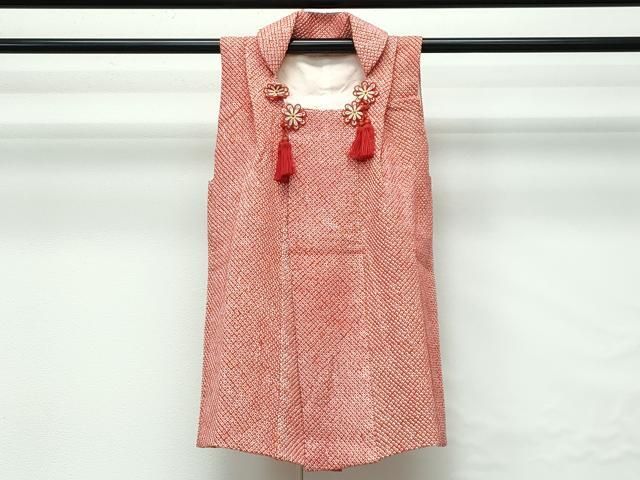  上 七五三 女の子 7歳 祝着 被布 草履 バッグセット 総絞り さんび謹製 s 6 着物 着物ドレス 着物 浴衣 和小物