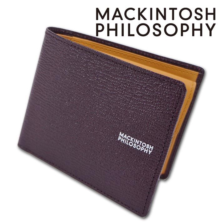 マッキントッシュフィロソフィー 牛革 二つ折り財布 ロイヤル メンズ ワイン 定価20 900円 レザー プレゼント ギフト 無料ラッピング