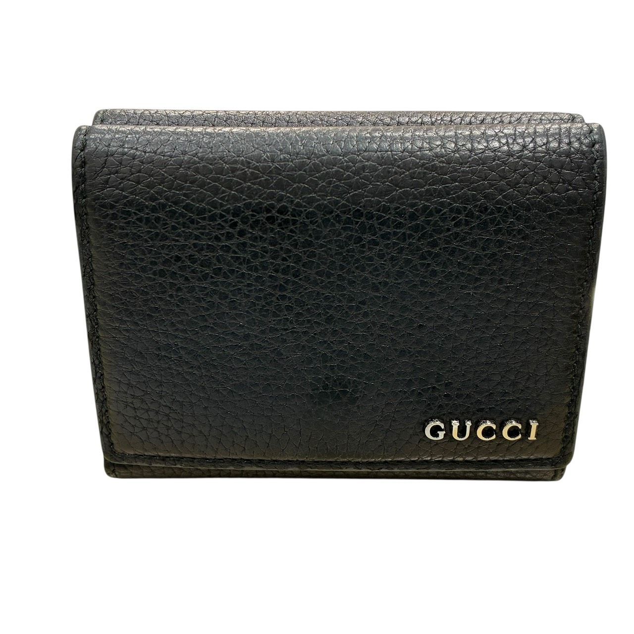 GUCCI コンパクトウォレット 771210 スクリプト Wホック財布 き 3つ折り財布 三つ折り財布 ユニセックス ♯