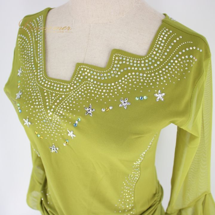 社交ダンス 衣装 スタンダード 上下セット ツーピース レッスンウェア