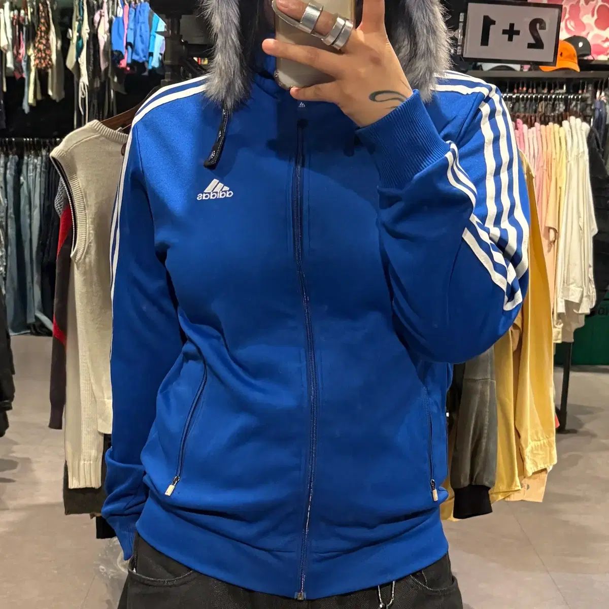 640 adidas アディダス ジップアップ ジャージ