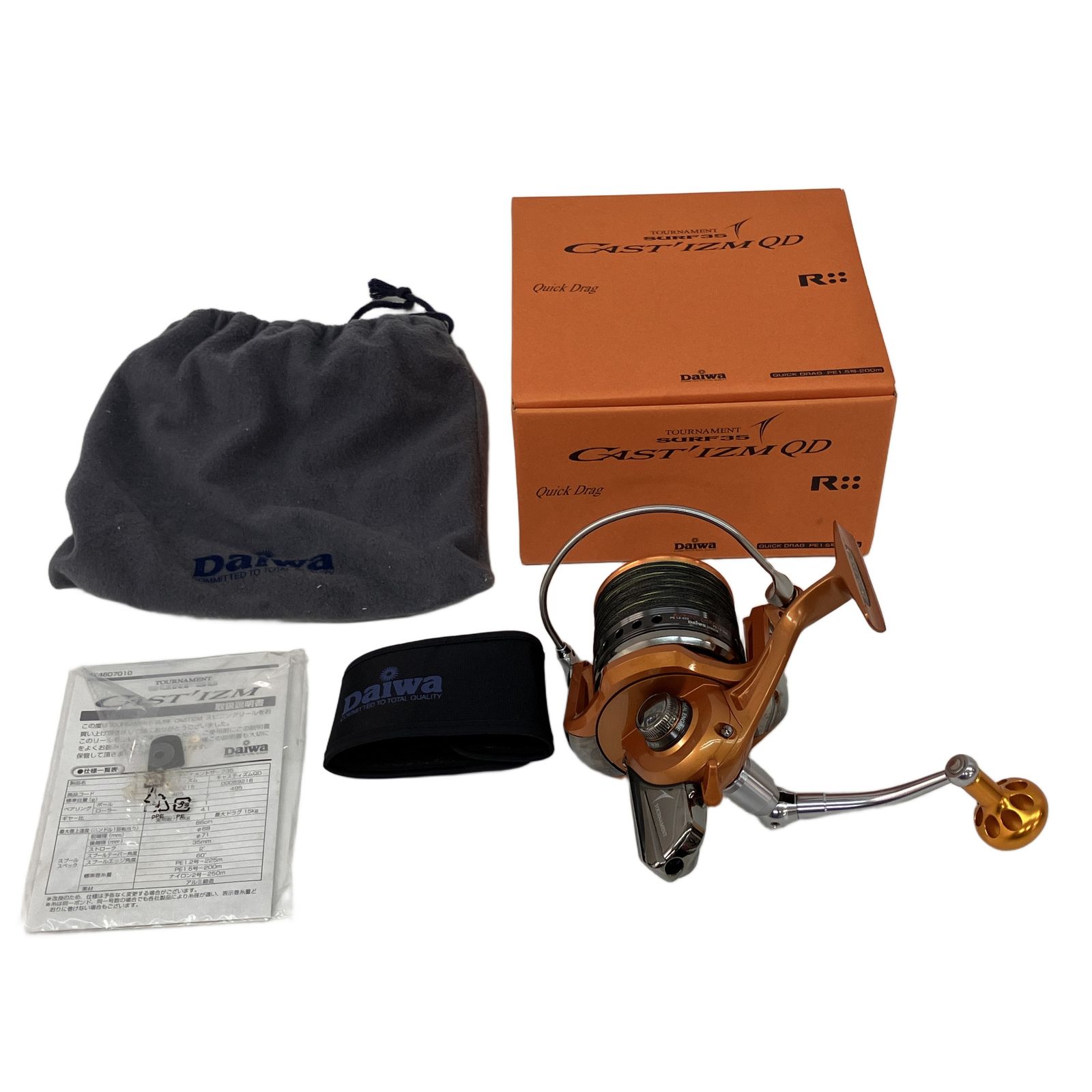 DAIWA TOURNAMENT SURF35 CAST'IZM QD スピニング リール 釣具 中古