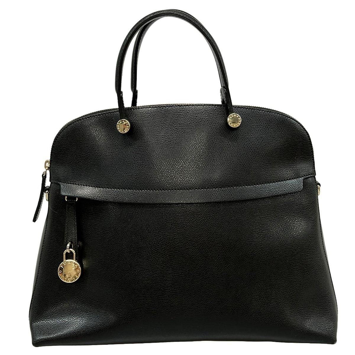 FURLA フルラ ハンドバッグ パイパー 黒 レザー