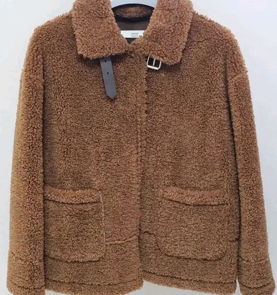  hmode ブークレ ムートン ジャケット ブラウン テーラードジャケット ジャケット アウター