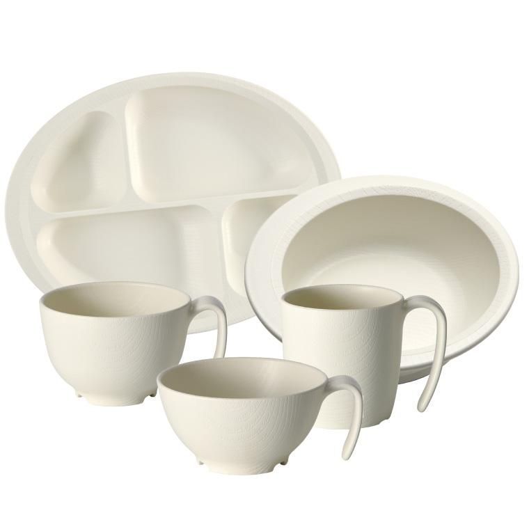 新品 未使用】介護食器 5点セット 持ちやすい すくいやすい食器セット