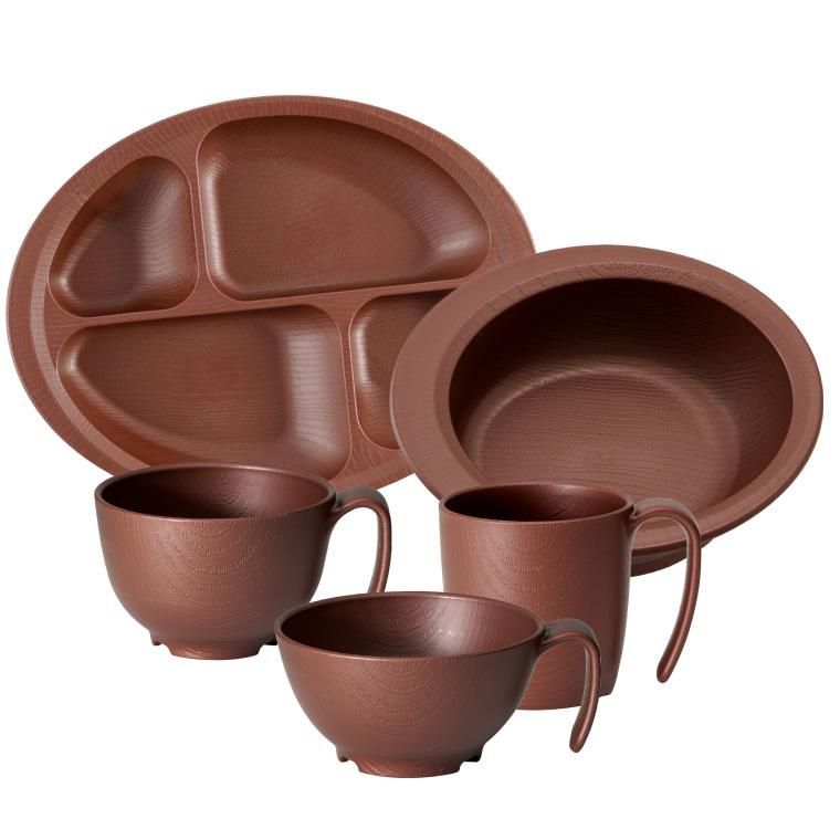 新品 未使用】介護食器 5点セット 持ちやすい すくいやすい食器セット