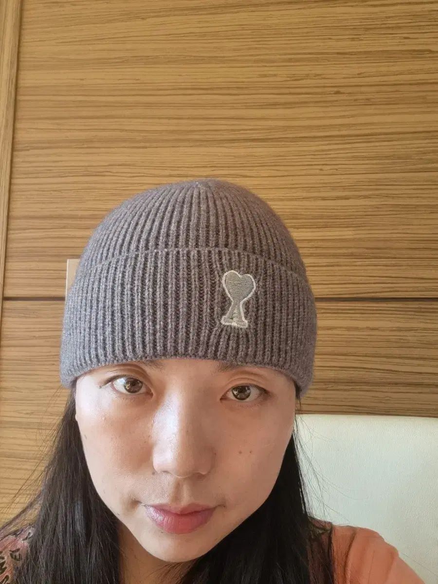 アミパリ アミ パリス アミ パリ AMI グレー ハート ロゴ ビーニー
