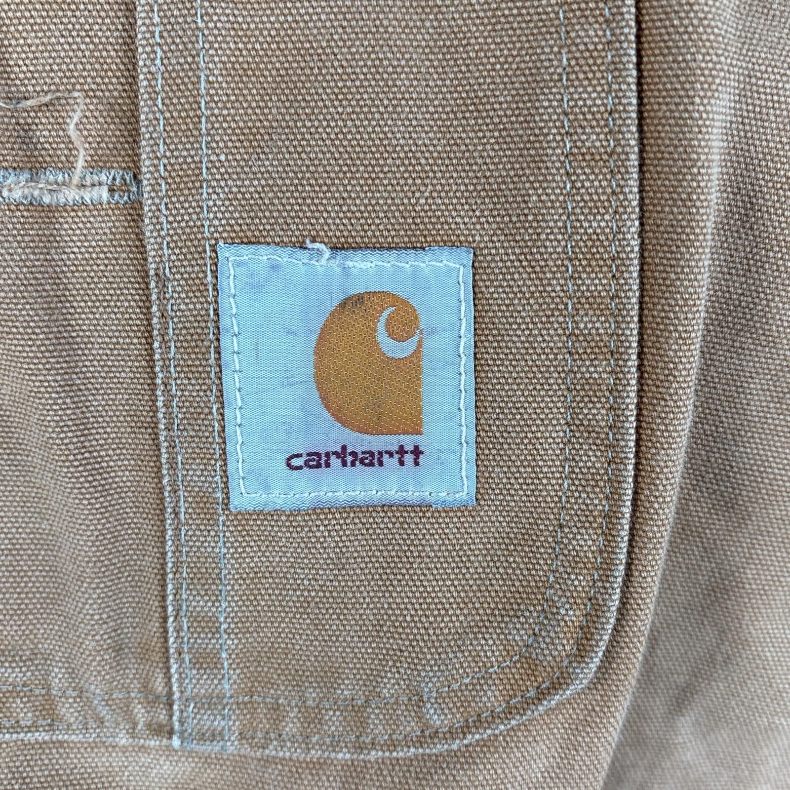 古着 カーハート Carhartt オーバーオール ダック ワンポイントロゴ
