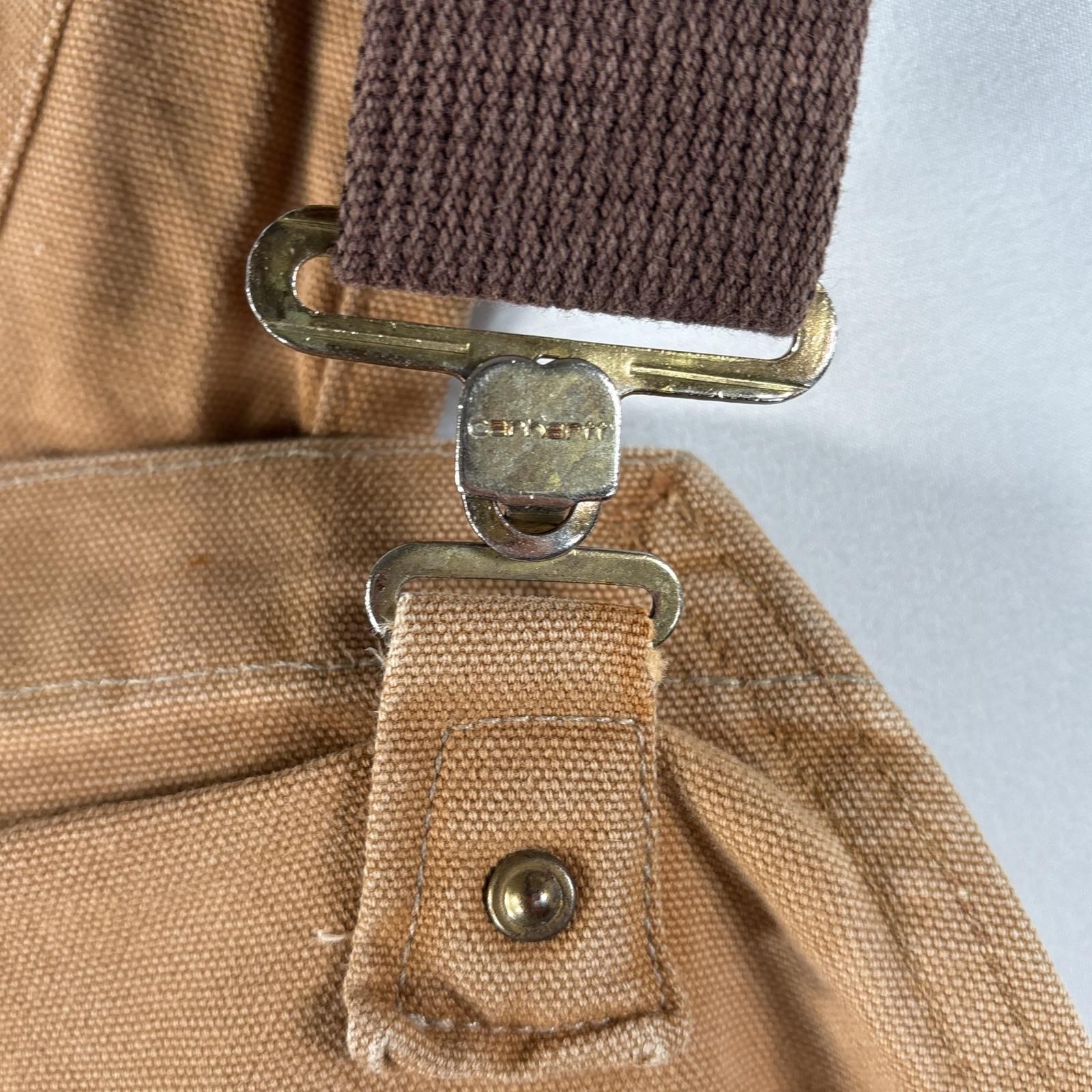 古着 カーハート Carhartt オーバーオール ダック ワンポイントロゴ