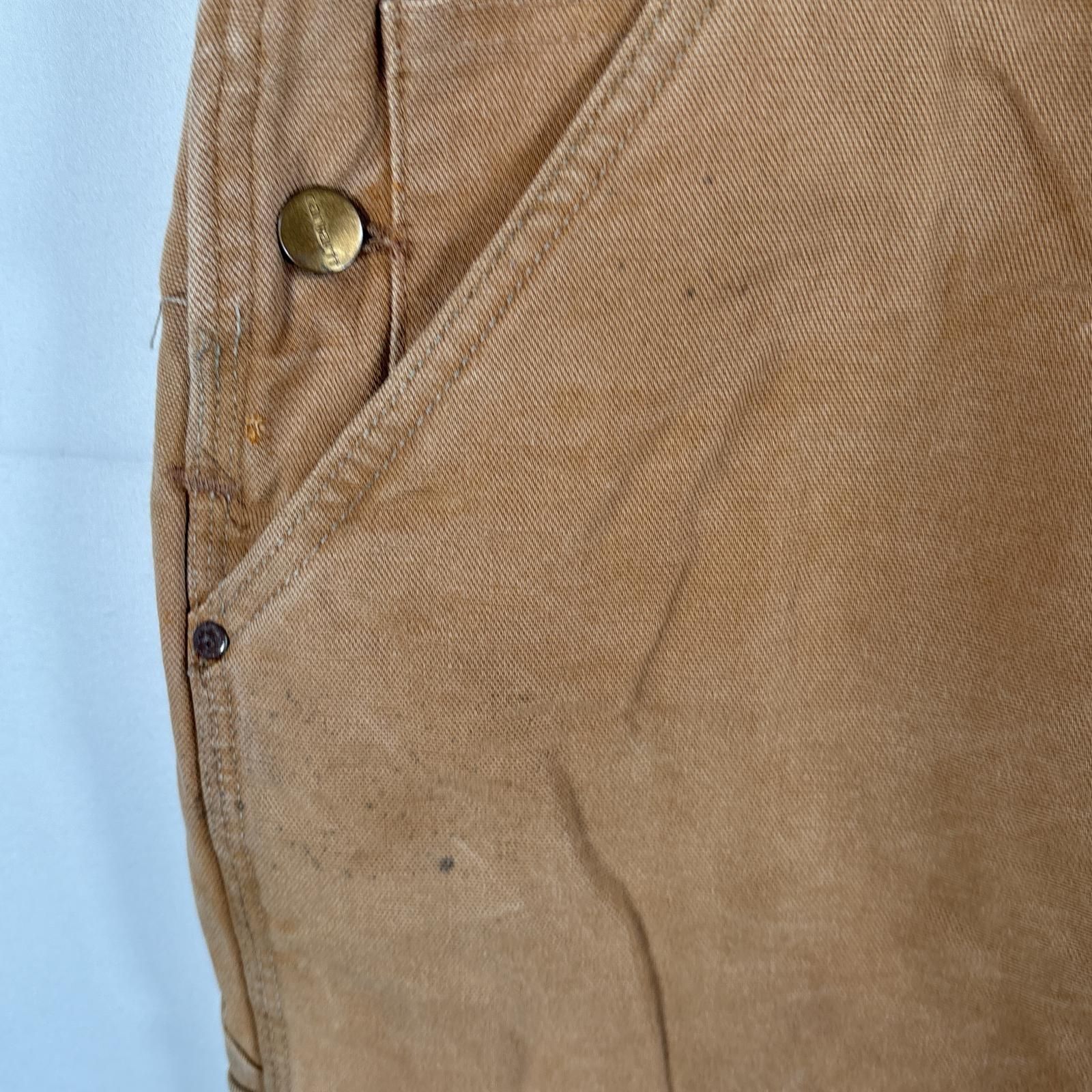 古着 カーハート Carhartt オーバーオール ダック ワンポイントロゴ