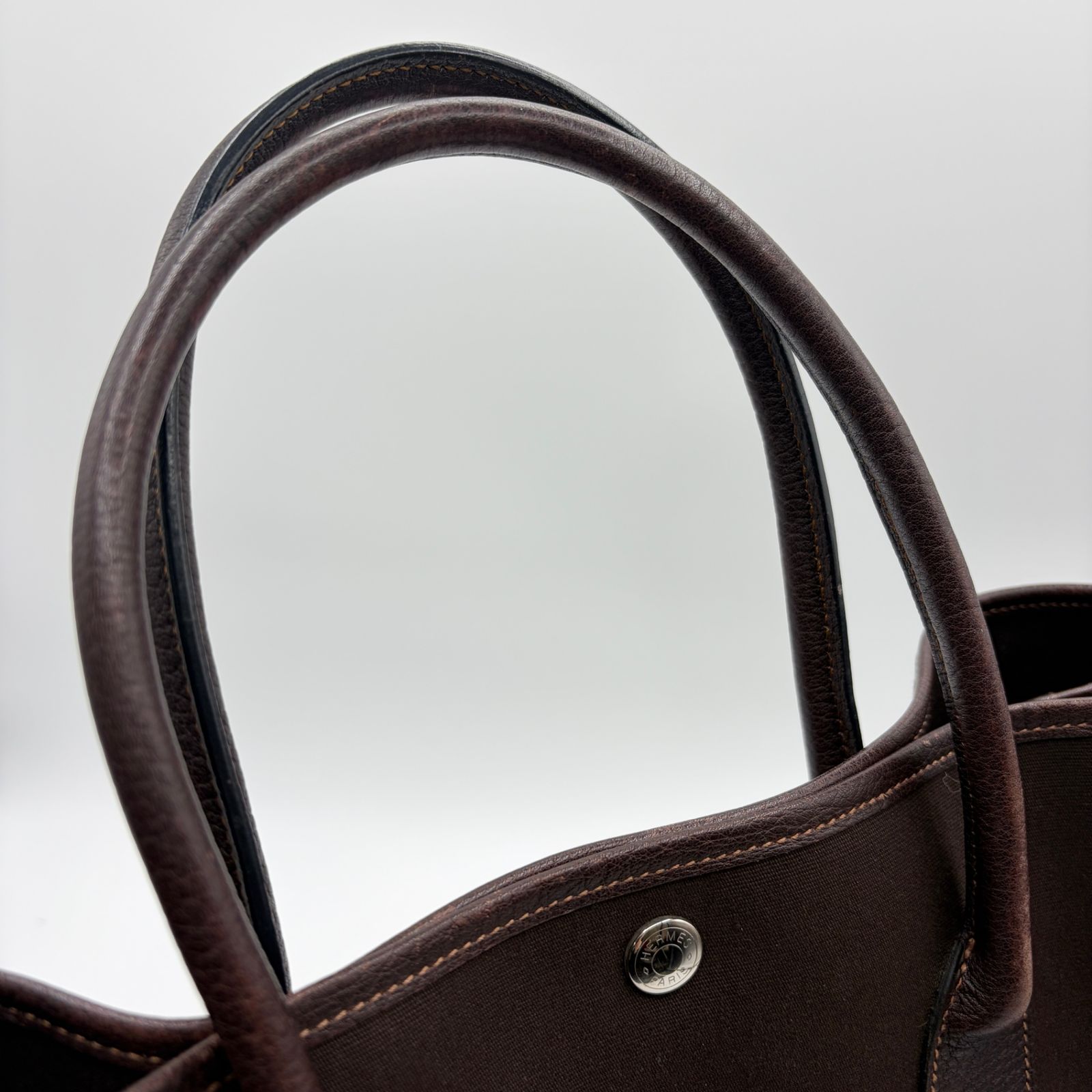 キャンバス×レザー