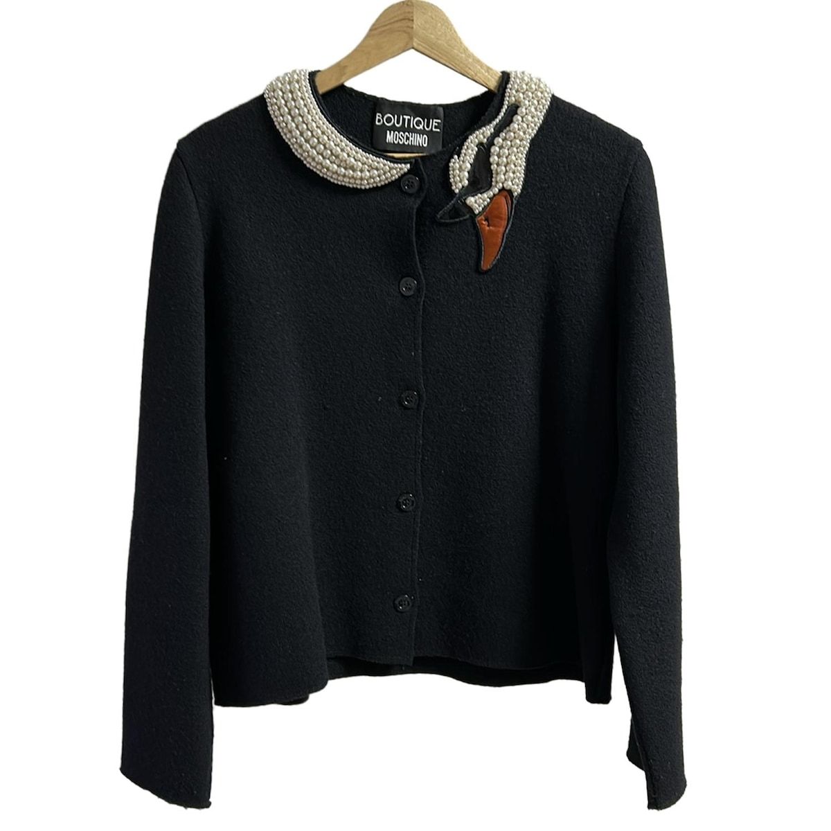 MOSCHINO(モスキーノ) カーディガン サイズ42 M レディース - 黒