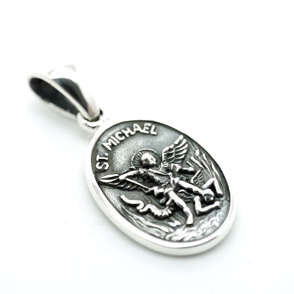 シルバーワン] シルバー925 大天使ミカエル メダイ ペンダントトップ