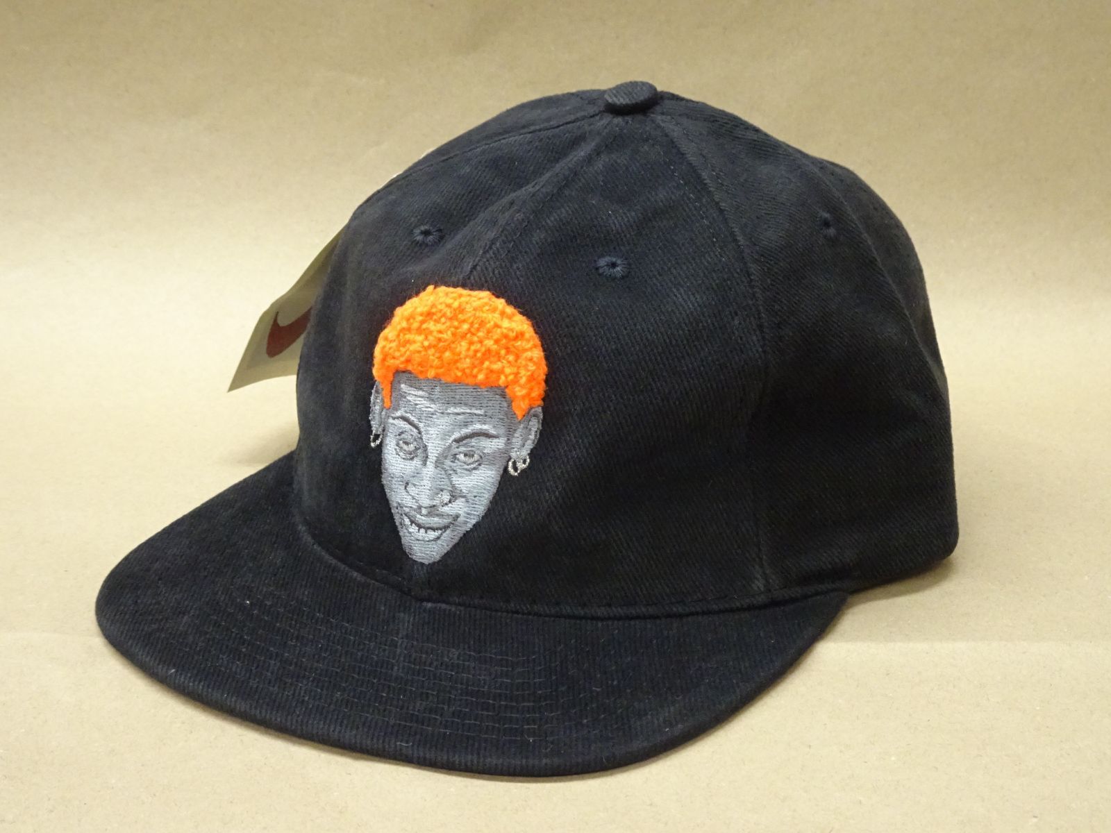 NIKE 90's ロッドマン ヴィンテージ キャップ 黒 オレンジ USA製 未