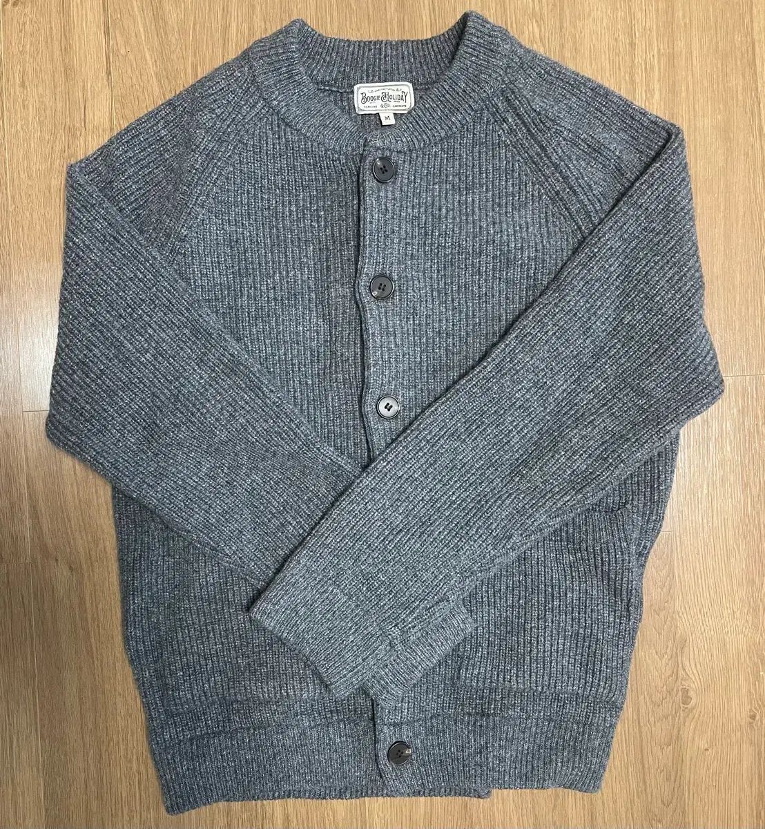 ブギホリデー カーディガン チャコール m サイズ