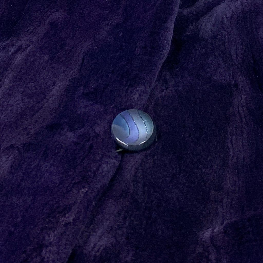 美品✨シェアードミンク　ファーコート　毛皮　パープル　紫　染ミンク 裾周り290㎝ パープルネイビー 染めミンク シェアード ファーコート 本