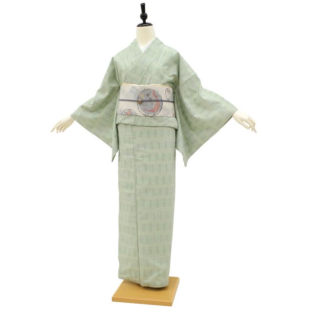 新古品】 紬 着物 袷 未使用 長野県 信州 松本紬 正絹 真綿紬 手織り