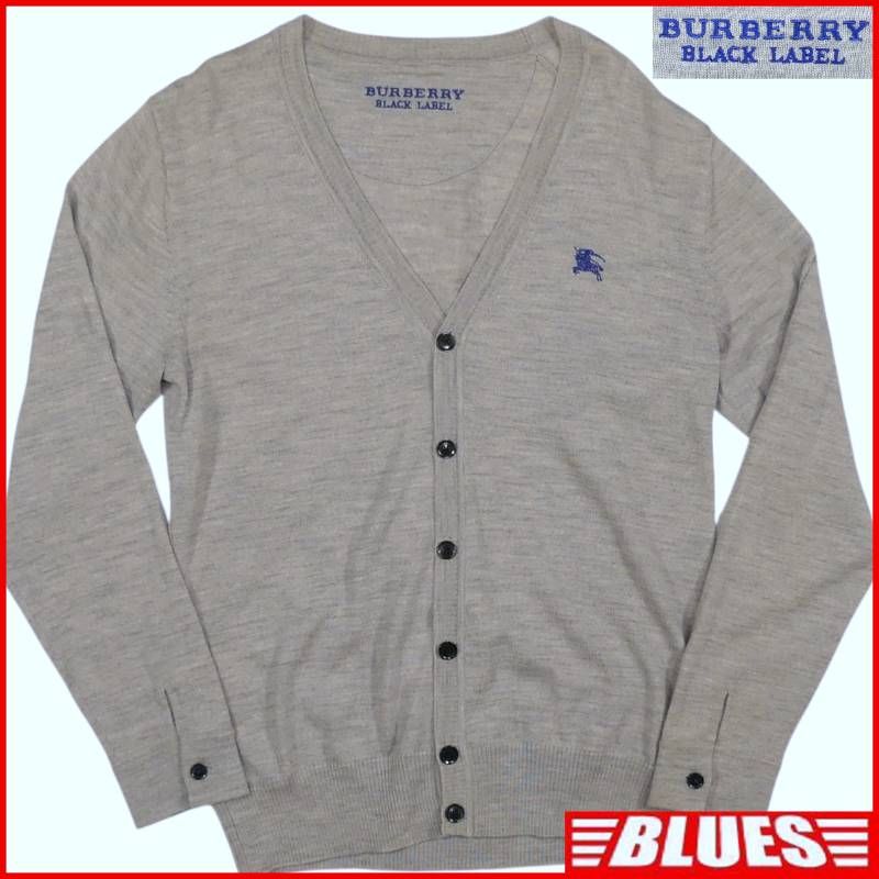 Burberry Black Label ホワイトカーディガン Check Label Wool Cardigan in Black | Burberry® Official