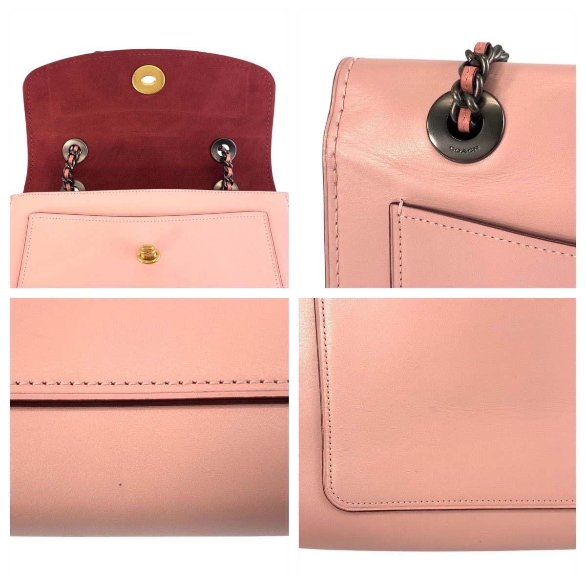 美品 COACH コーチ パーカーウィズ ティーローズ ブロッサム ピンク