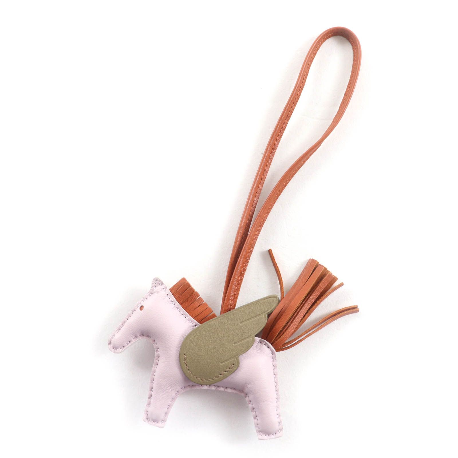 HERMES エルメス ロデオチャーム ペガサスPM モーヴペール パンデピス ベージュマルファ バッグチャーム アニョーミロ ヴォースイフト W刻印 き フランス製 レディース