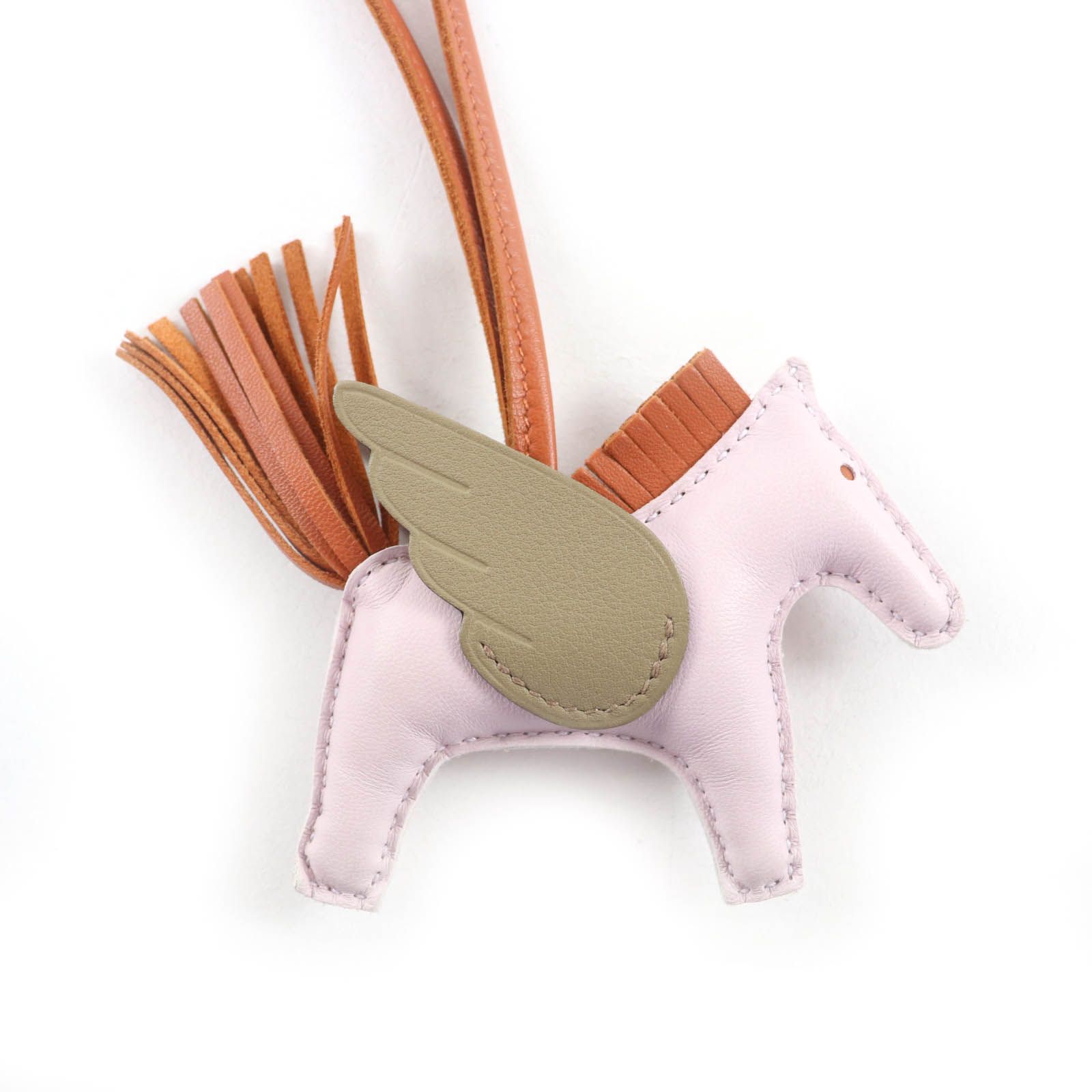  HERMES エルメス ロデオチャーム ペガサスPM モーヴペール パンデピス ベージュマルファ バッグチャーム アニョーミロ ヴォースイフト W刻印 き フランス製 レディース キーホルダー キーリング 小物