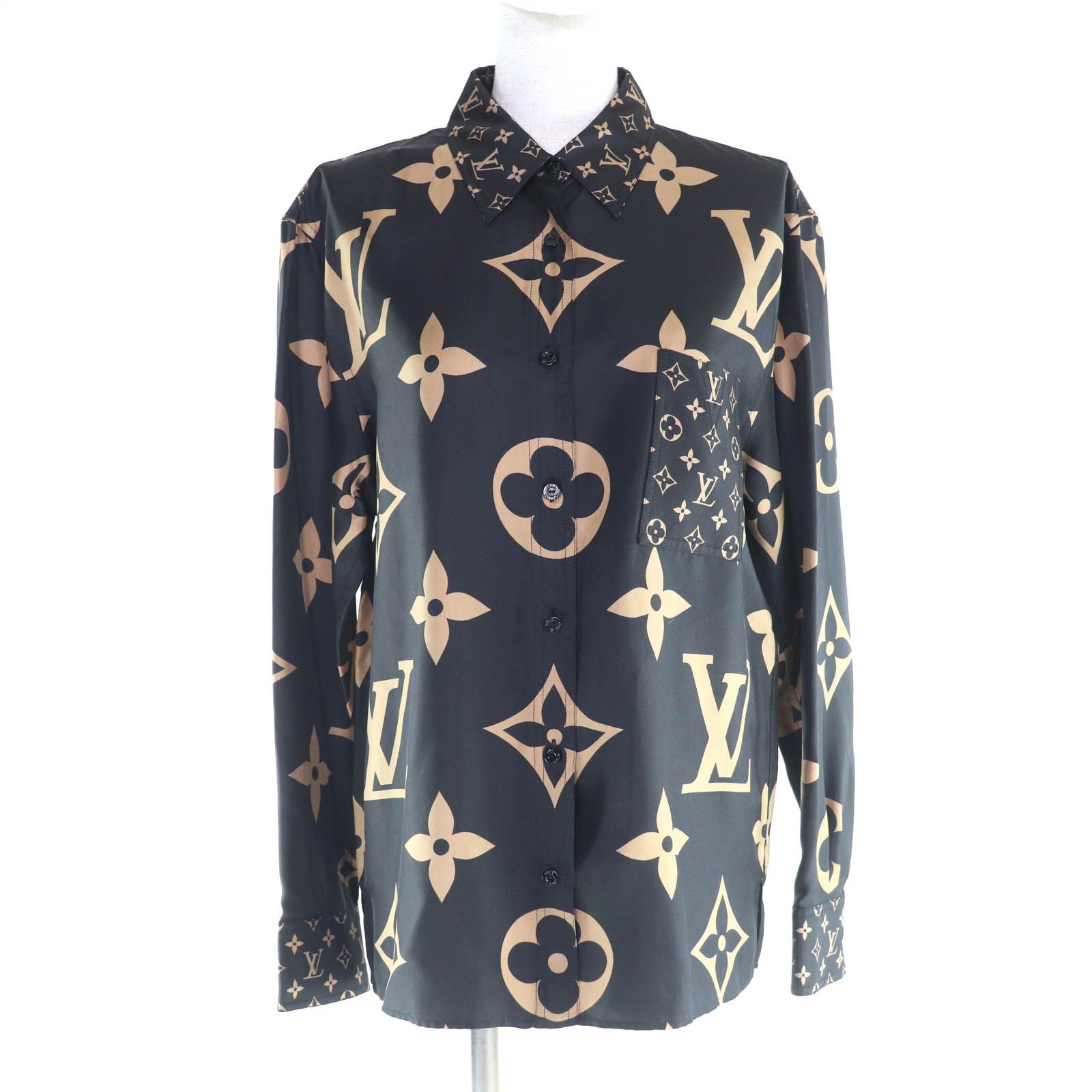 未使用品☆LOUIS VUITTON ルイヴィトン 23SS シルク100% ロゴボタン付