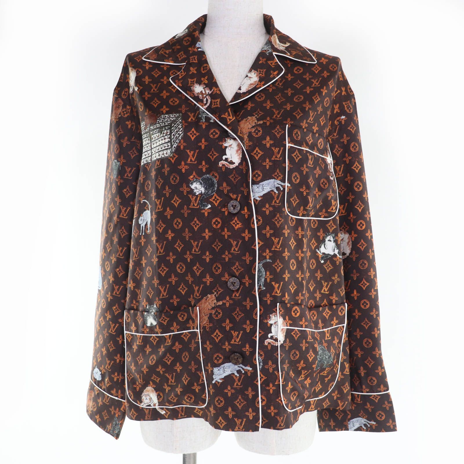 LOUIS VUITTON ジャケット 36 ヴィトン　美品　シャネルシャツ 未使用品☆LOUIS VUITTON ルイヴィトン 1A50DVC キャットグラム シルク