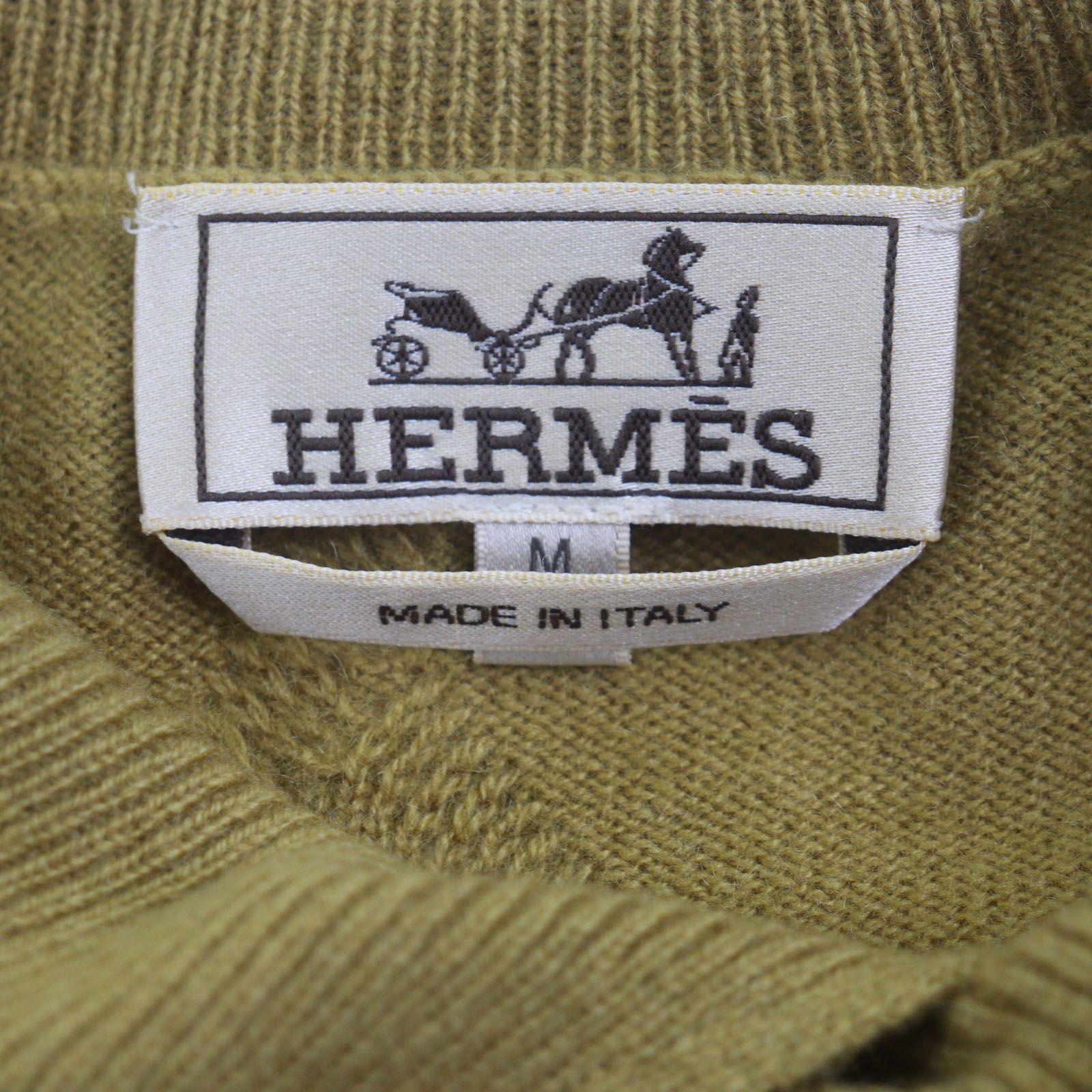 美品▽HERMES エルメス カシミヤ100% デザイン プルオーバー