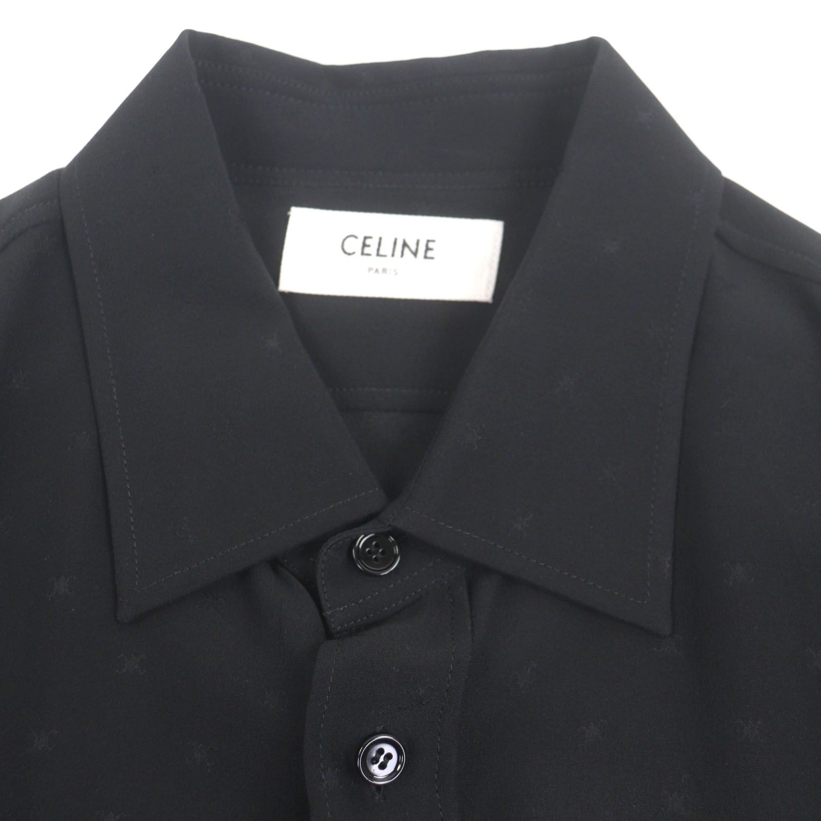 極美品▽CELINE セリーヌ 24AW 2C15A805V シルク100% マイクロ