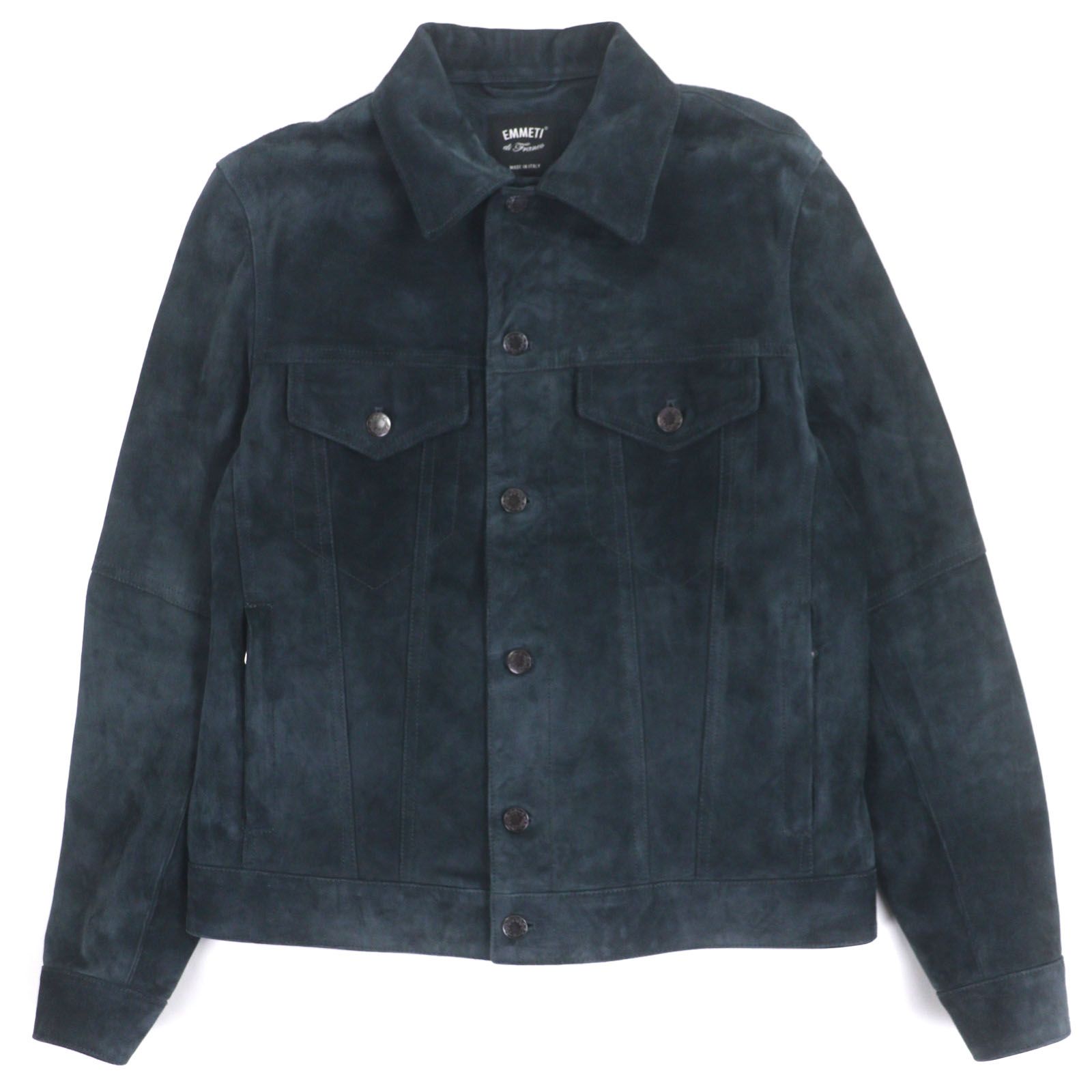 美品▽EMMETI エンメティ 牛革 スウェードレザー ブルゾン ジャケット