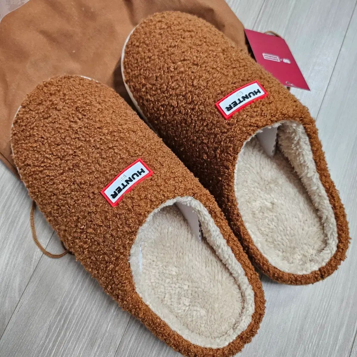 BASKIN ROBBINS BR HUNTER スリッパ レッド ブラウン