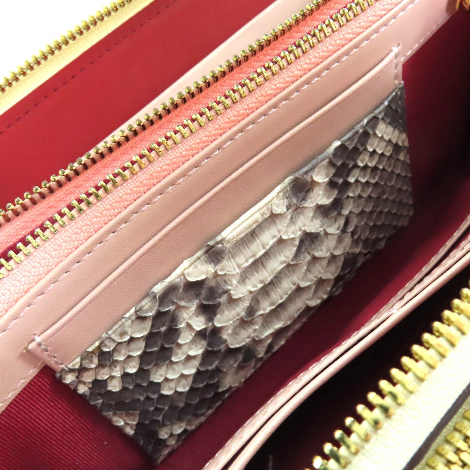 パイソン使い クロコダイルレザー