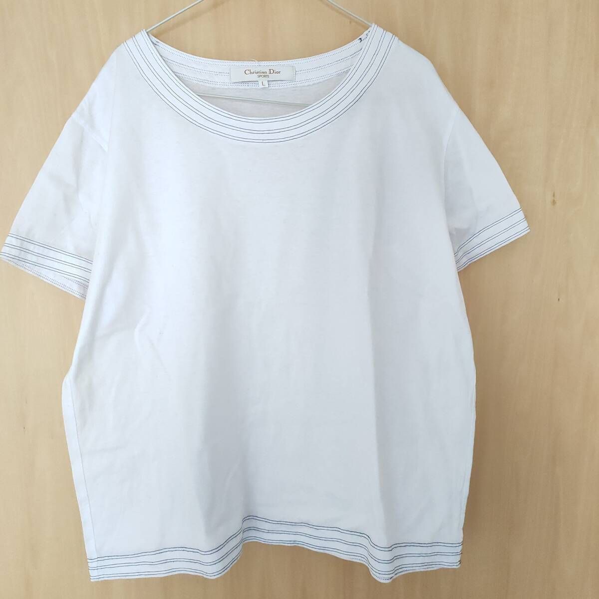 上品 ディオール Christian Dior SPORTS 白 スウェット 花刺繍 Mサイズ